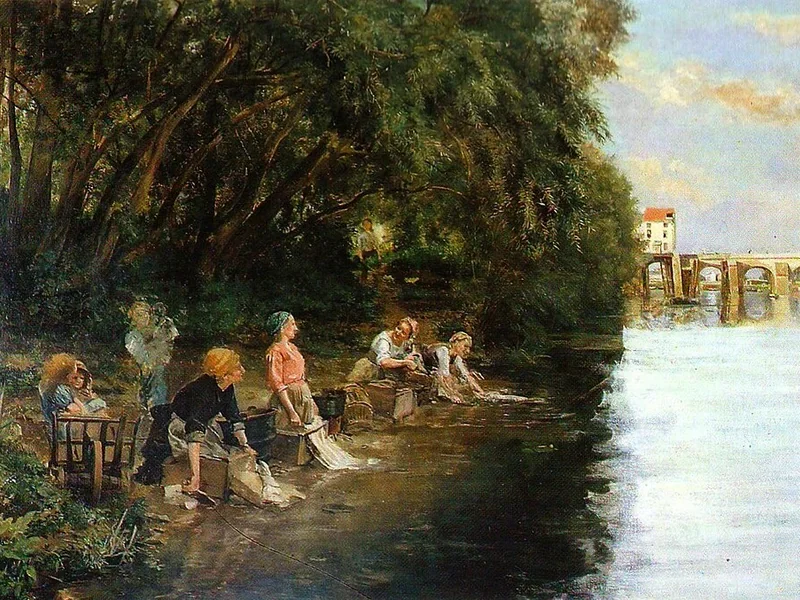 1844-Charles Meissonier - Le lavandaie